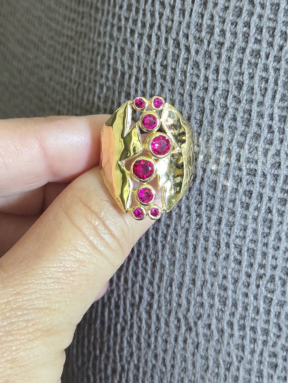 Shivam Lab🧪 Created Ruby Statement Ring💍 - NWT - Picture 3 of 16